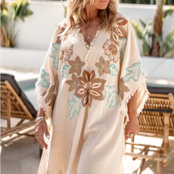 IBIZAMODE Tops - IBIZAMODE KAFTAN TUNIC ALANZA FLORAL - BNWT - XL/XXL